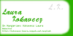 laura kokavecz business card